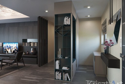 Harmincas éveikben járó, gyermek nélküli házaspár 164 m2-es családi házának teljes megtervezése.