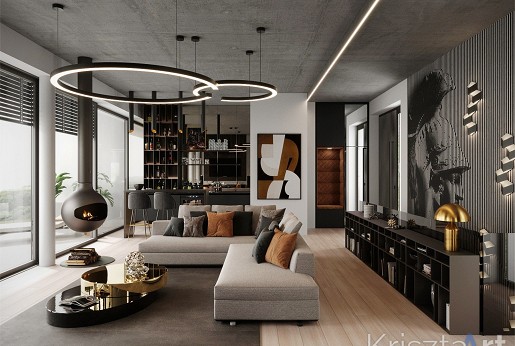 Férfias ,urbánus lakberendezés