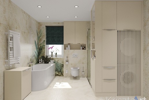 Klasszikus házba tervezett fürdőszoba