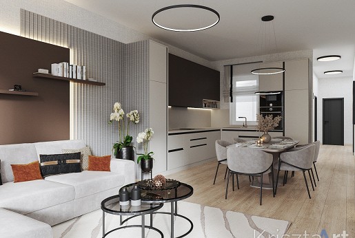 Érden épülő 80 négyzetméteres ház belsőépítészete