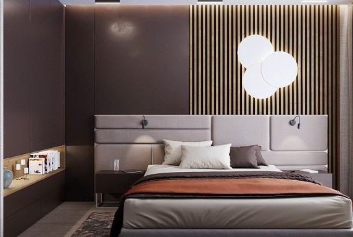 Elegant bedroom in 14 square meters.